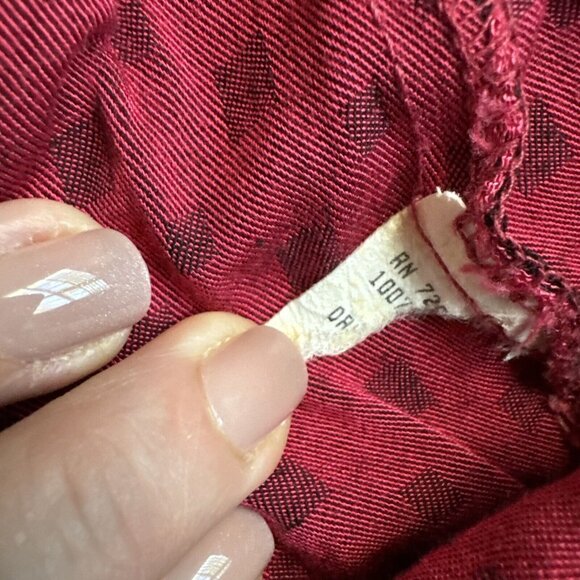 2/$18 SALE! Vintage Palazzo Wide Leg Pants Pink Geometric Boho Fairy Flowy M - Picture 7 of 11